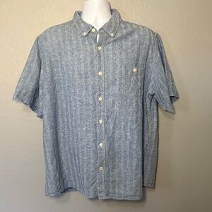 Weatherproof Vintage Washable Linen Short Sleeve Button Down Shirt Size‎ XXL